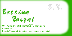 bettina noszal business card